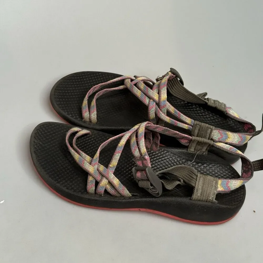 Chaco EcoTread Fletched Pink Sandals Kids Juniors Size 6 Adjustable Outdoor